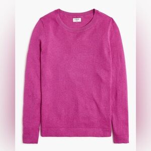 J. Crew Teddie Sweater Top Pink Fuchsia Crew Neck  Medium